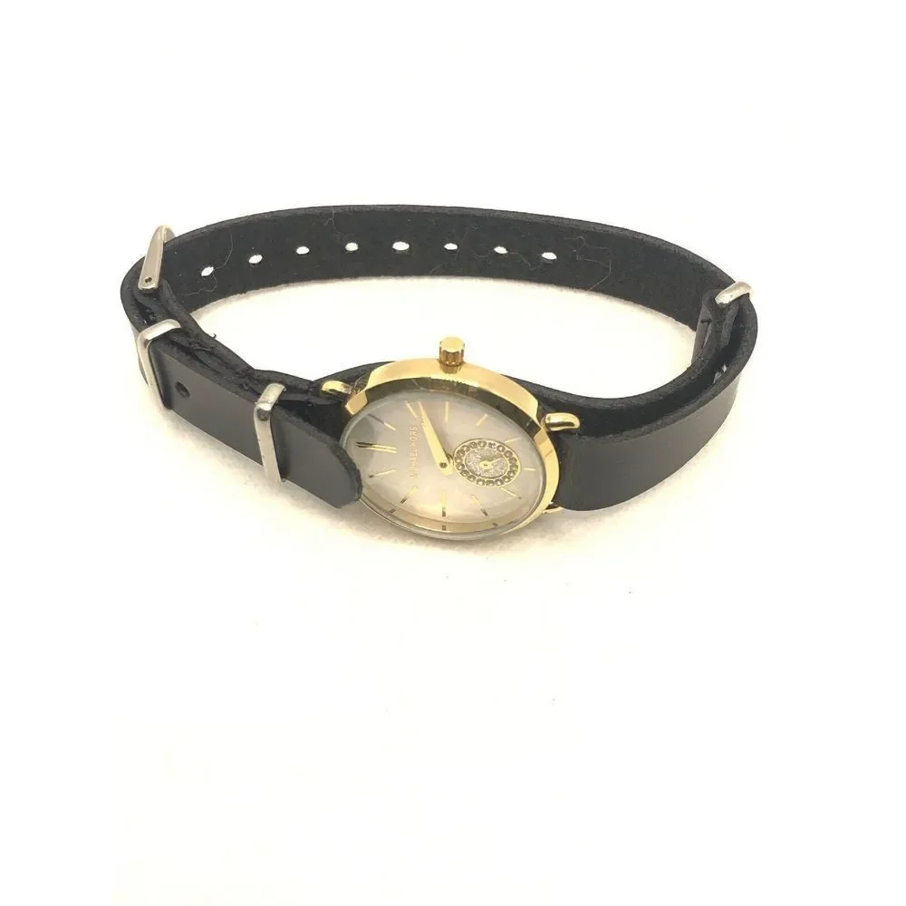 Michael Kors MK2734 Women's Black Leather Analog Silver Dial Quartz Watch OL147